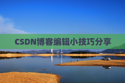 CSDN博客编辑小技巧分享